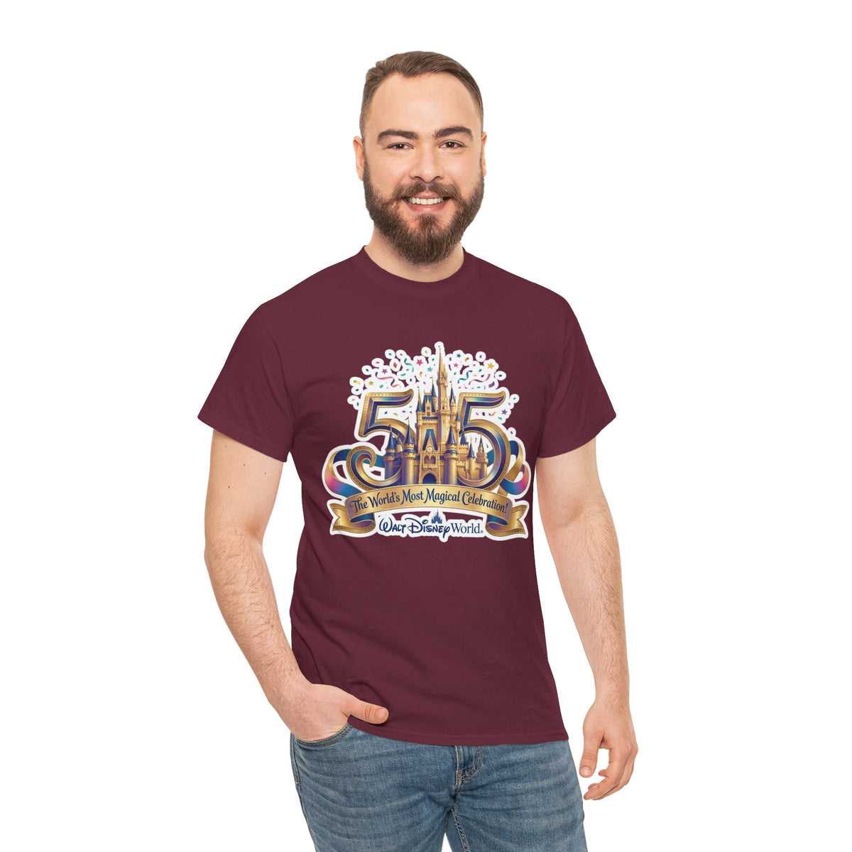Disney World 50th Anniversary Castle Tee — 'The World's Most Magical Celebration' Souvenir T-Shirt