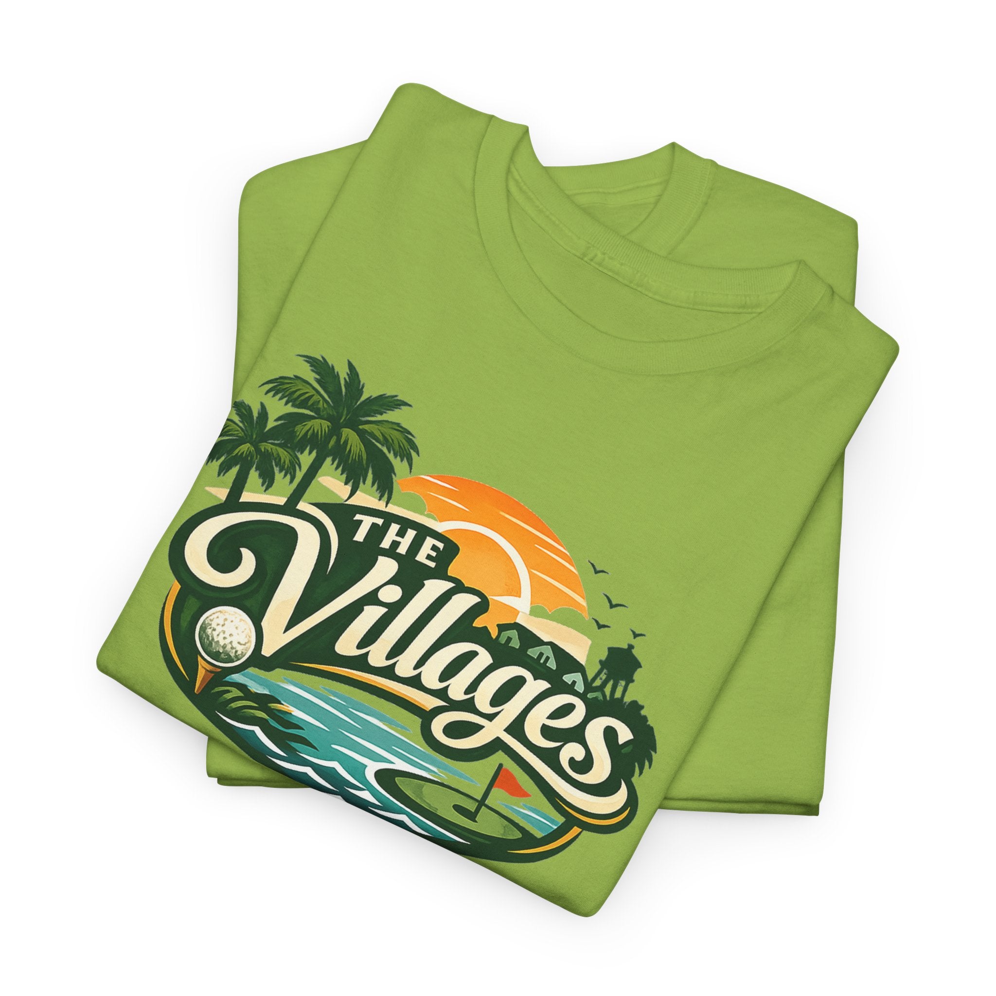 The Villages of Florida Sunset Logo Tee - Florida Palm Beach Retro T-Shirt