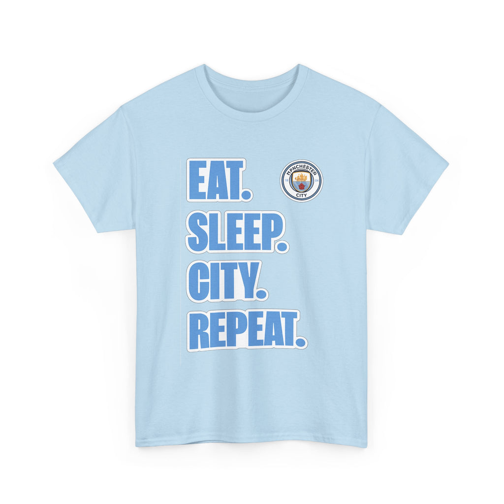 Eat. Sleep. City. Repeat. T‑Shirt — Manchester City Fan Tee