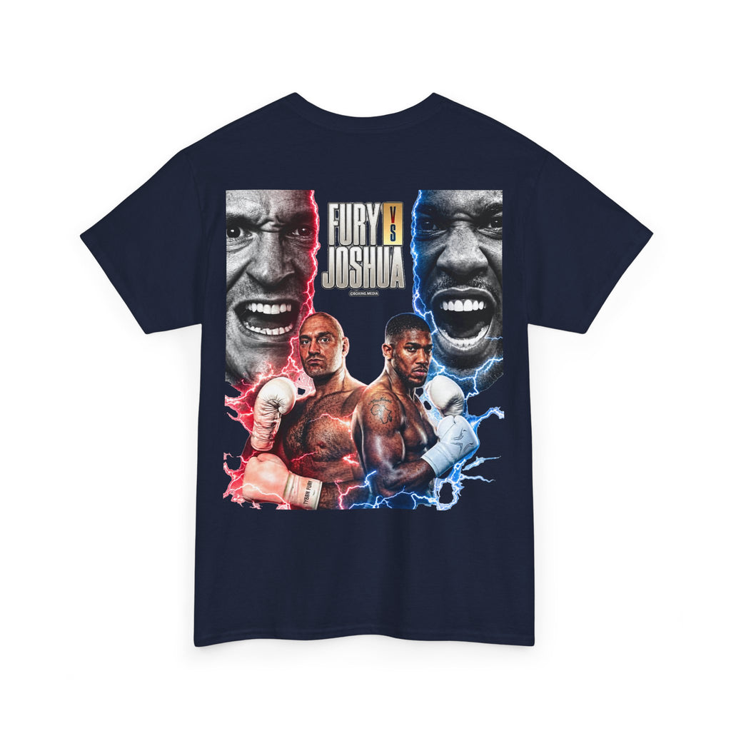 Fury vs Joshua Boxing Cotton T‑Shirt — Heavyweight Fight Night Tee