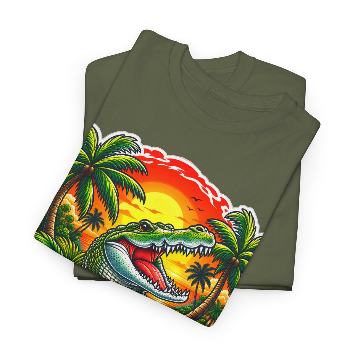 Florida Gator Sunset T-Shirt — Tropical Palm Beach Vacation Tee