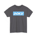 Doku Manchester City Player Logo Cotton Tee — Minimal Blue Box Graphic T-Shirt