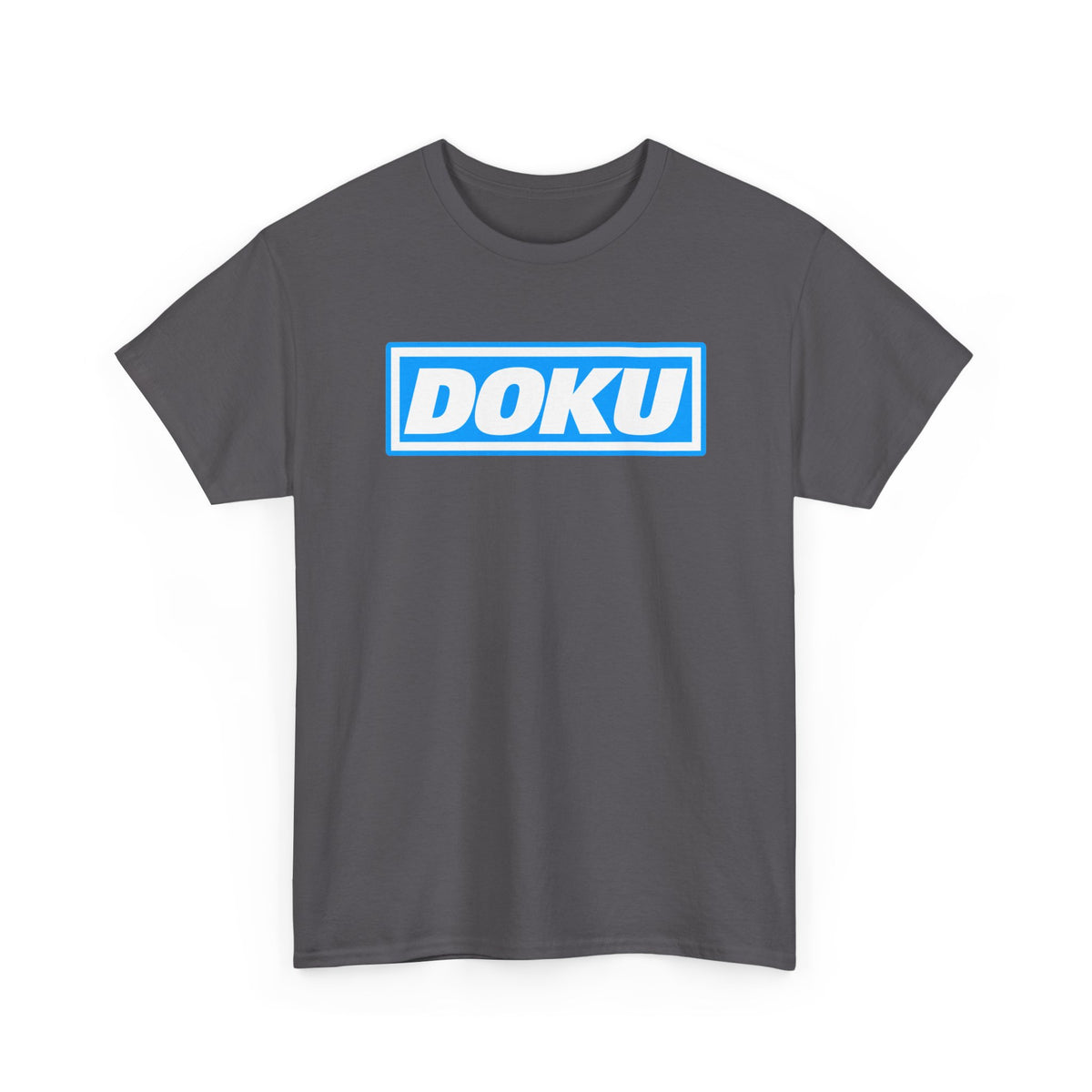 Doku Manchester City Player Logo Cotton Tee — Minimal Blue Box Graphic T-Shirt