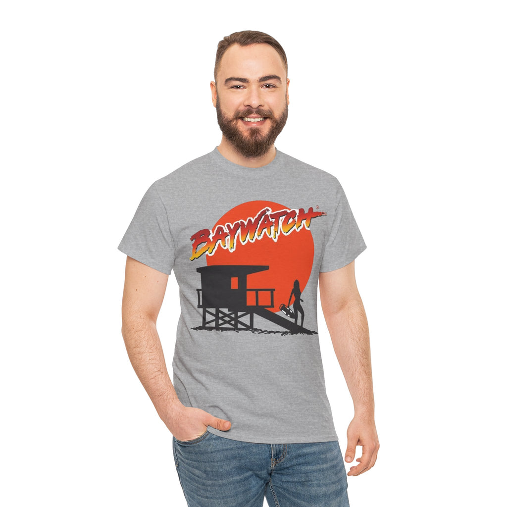 Baywatch Lifeguard Sunset Cotton T-Shirt