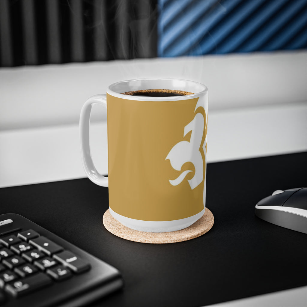 Team GB Gold Fleur-de-Lis Ceramic Mug — 11oz & 15oz Classic Coffee Cup