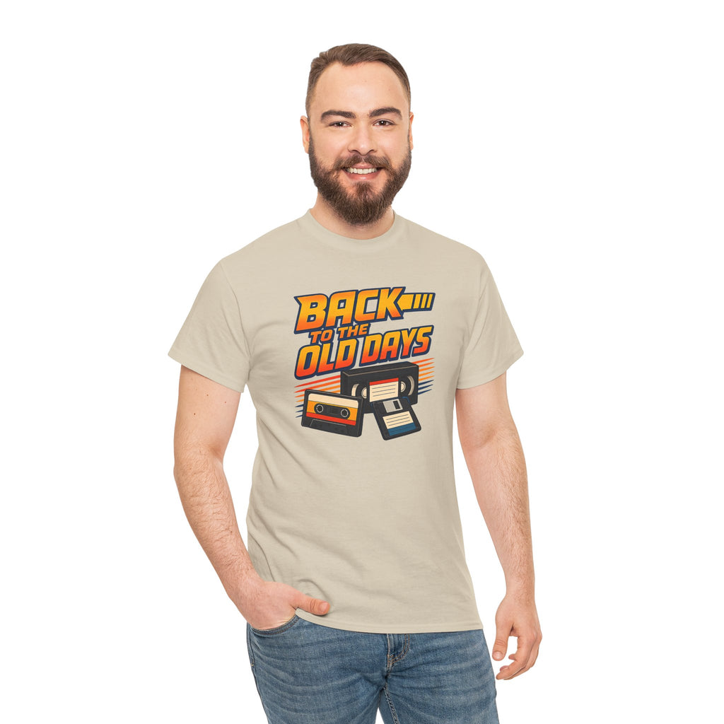 Back to the Old Days Tee – Retro Cassette & VHS Nostalgia T-Shirt
