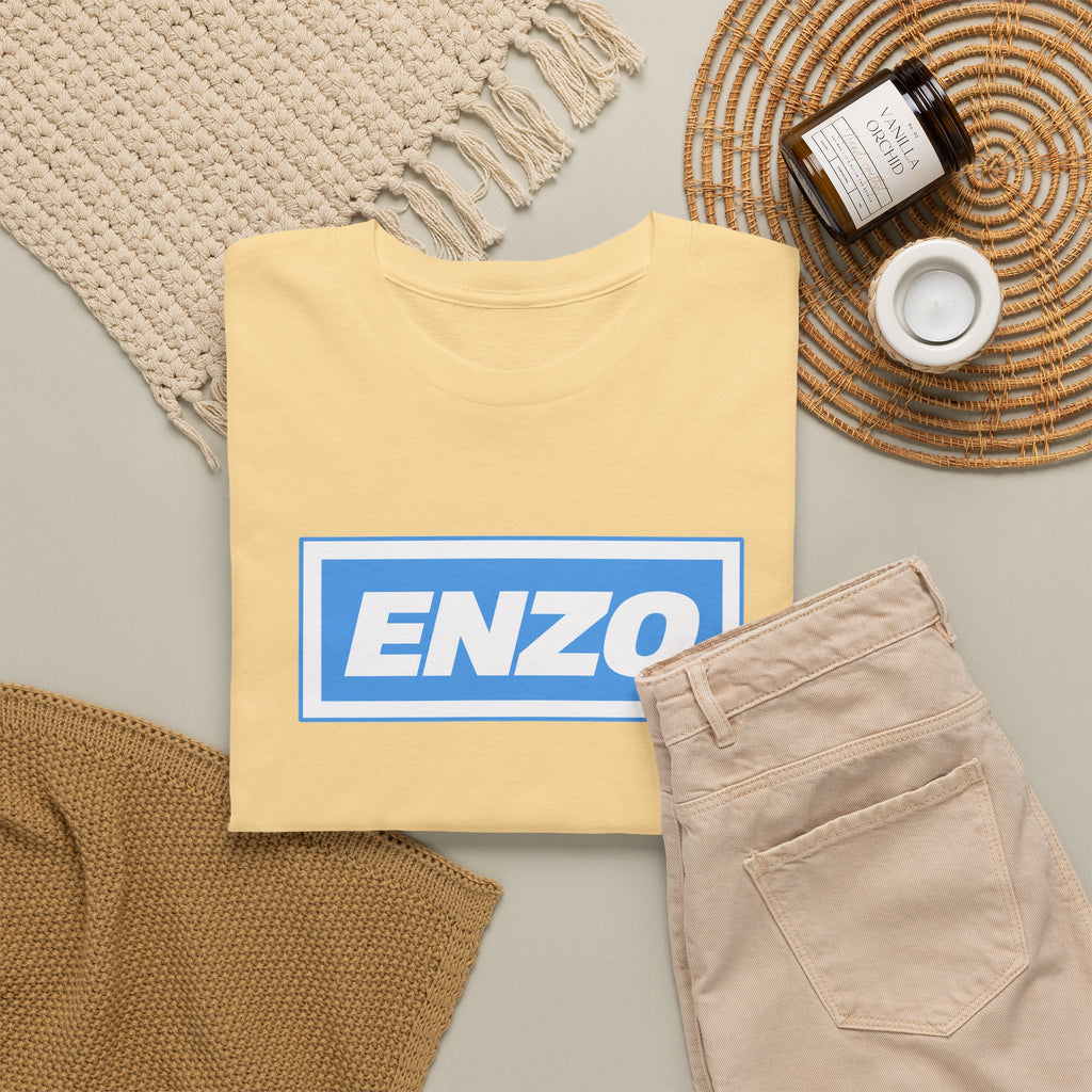 Enzo Man City Inspired Logo Tee — Classic Box-Logo Graphic T-Shirt
