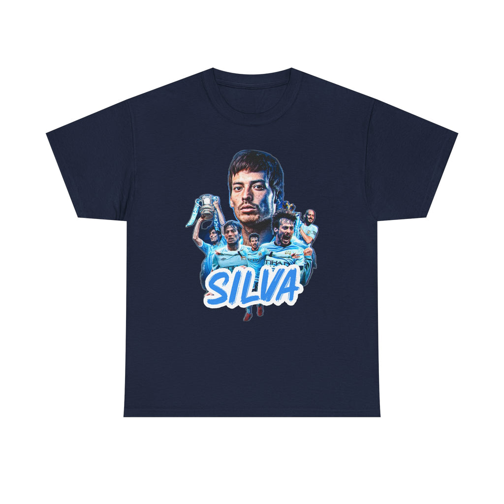 David Silva Manchester City Soccer Tee — Classic Player Portrait Football Shirt