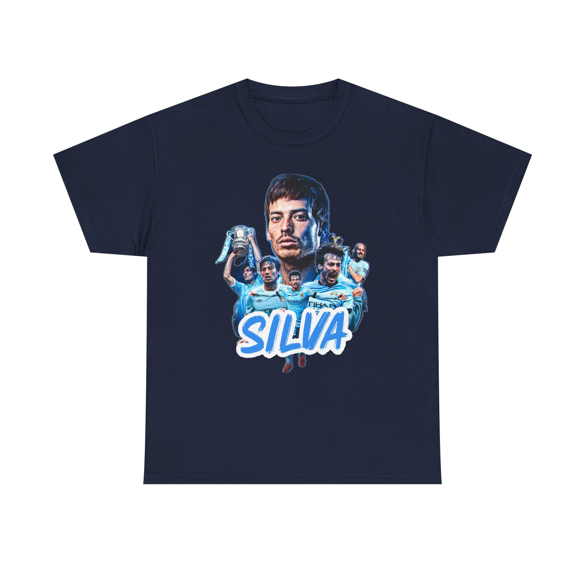 David Silva Manchester City Soccer Tee — Classic Player Portrait Football Shirt