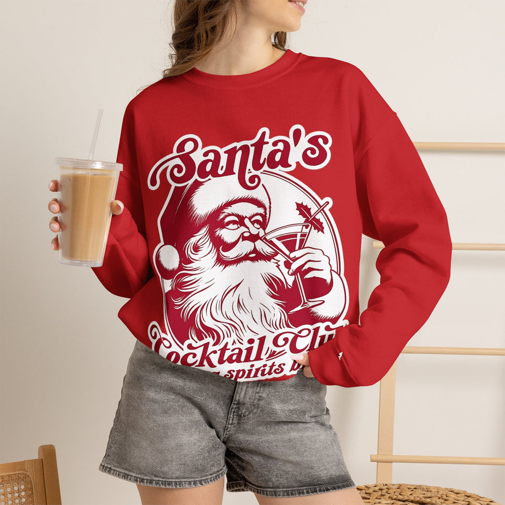 Santa's Cocktail Club Making Spirits Bright - Christmas Sweatshirt