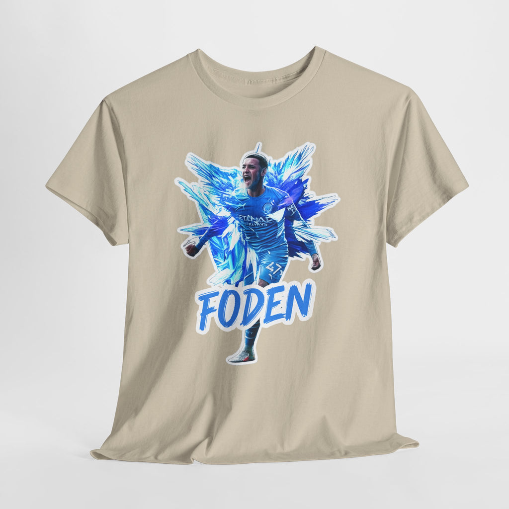Phil Foden Manchester City Soccer T‑Shirt — Blue Graphic Football Fan Tee