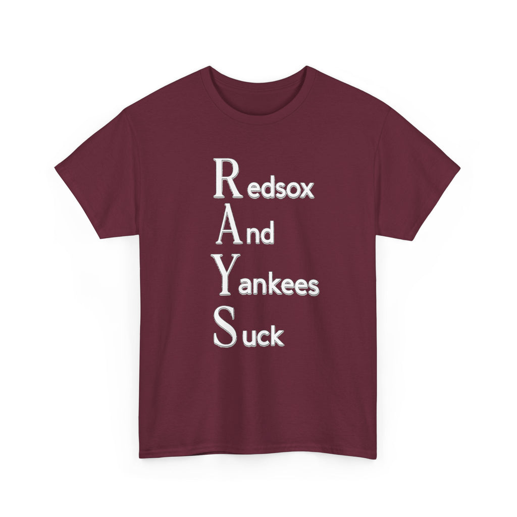 Tampa Bay Rays T-Shirt — "RAYS: Redsox And Yankees Suck" Fan Tee