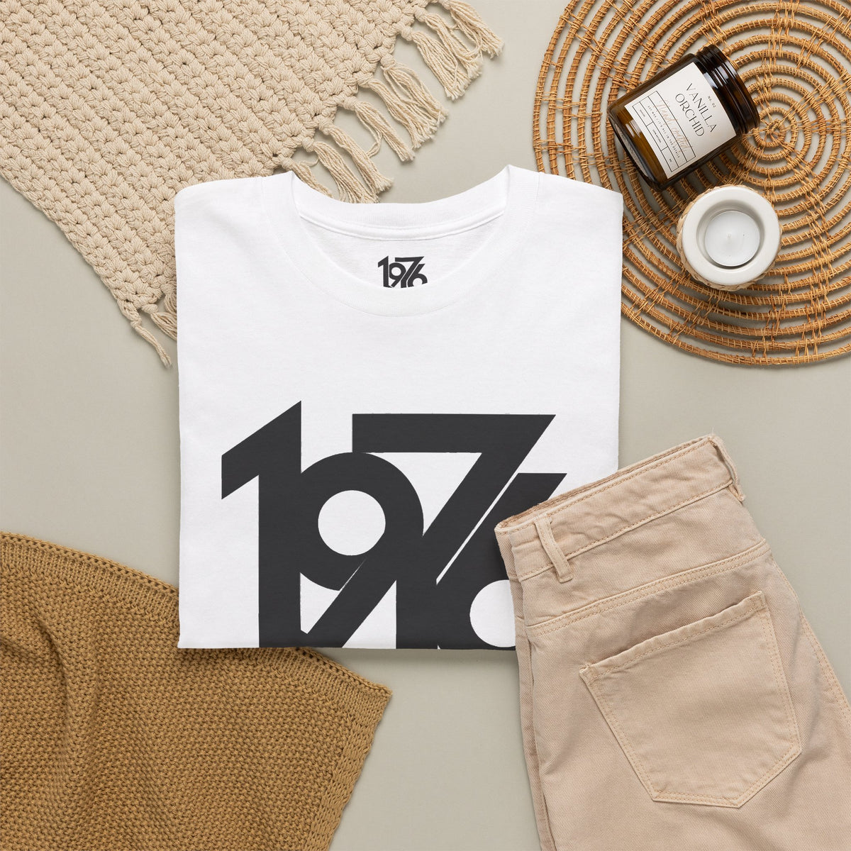 1976 Collection Logo Cotton T-Shirt — Vintage Year Graphic Tee