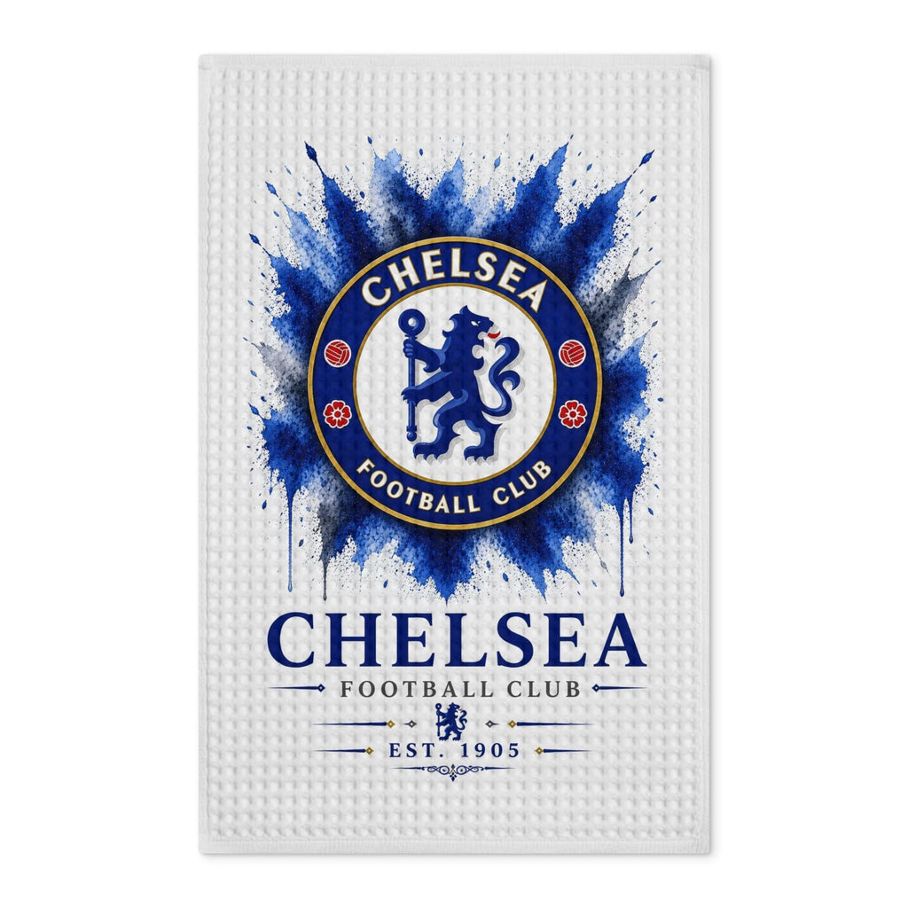 Chelsea FC Waffle Tea Towel — Double-Sided Football Club Kitchen Towel
