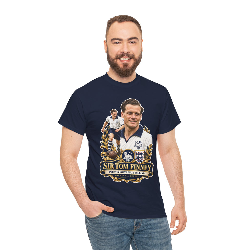Sir Tom Finney Tribute T-Shirt – Vintage Preston North End & England Football Tee