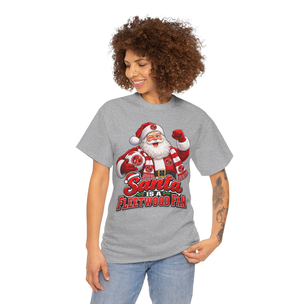 Santa Is a Fleetwood Fan Cotton T-Shirt