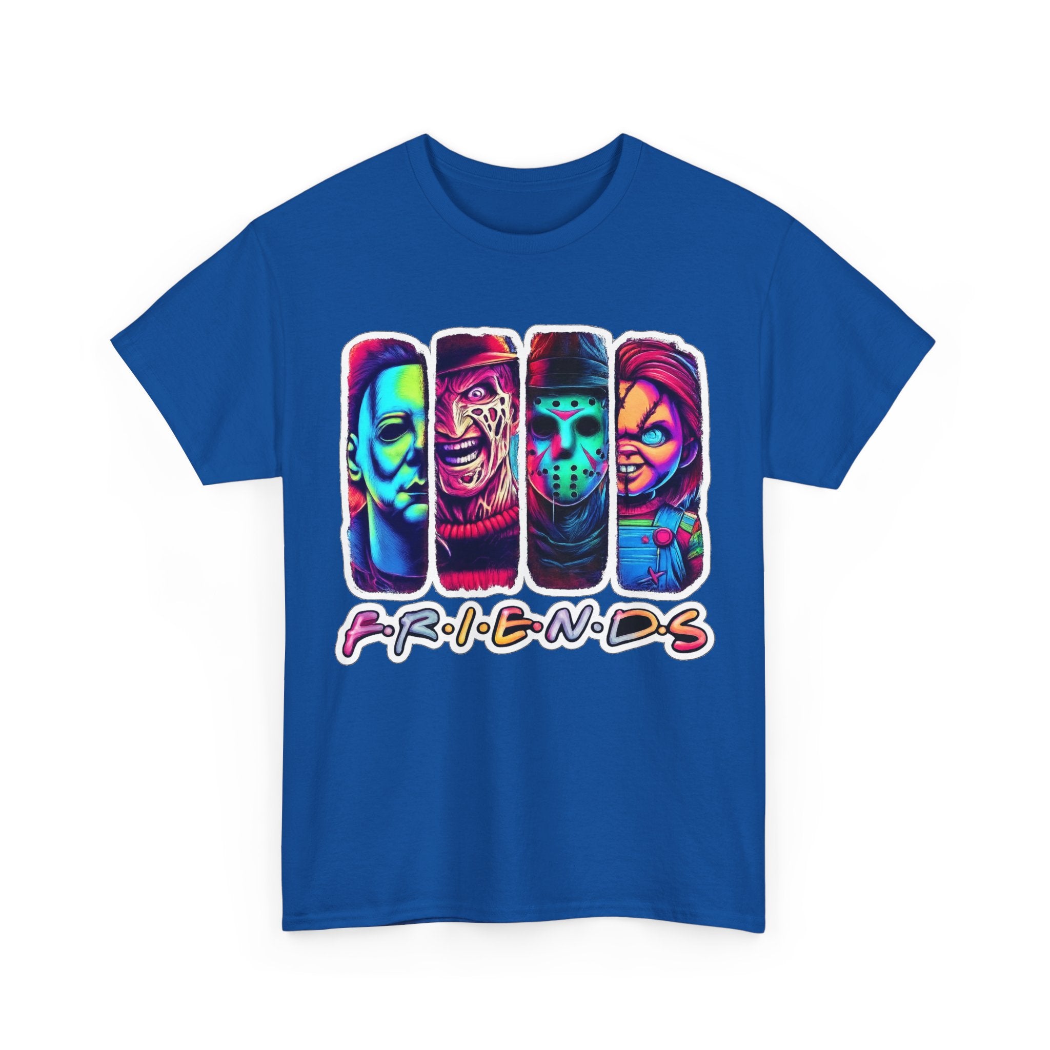 Halloween Horror Icons "Friends" T-Shirt — Neon Retro Slasher Tee