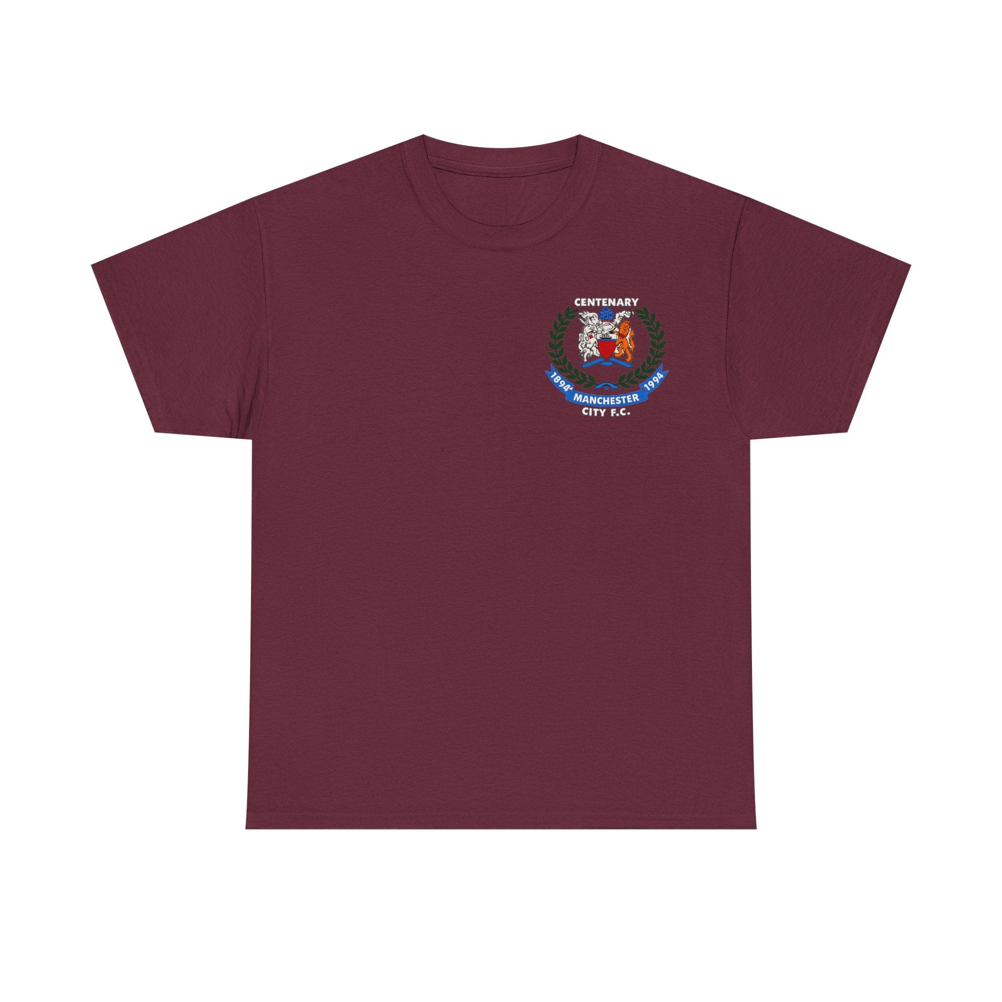 Manchester City F.C. Centenary Crest Tee — 1894–1994 Vintage Football T‑Shirt