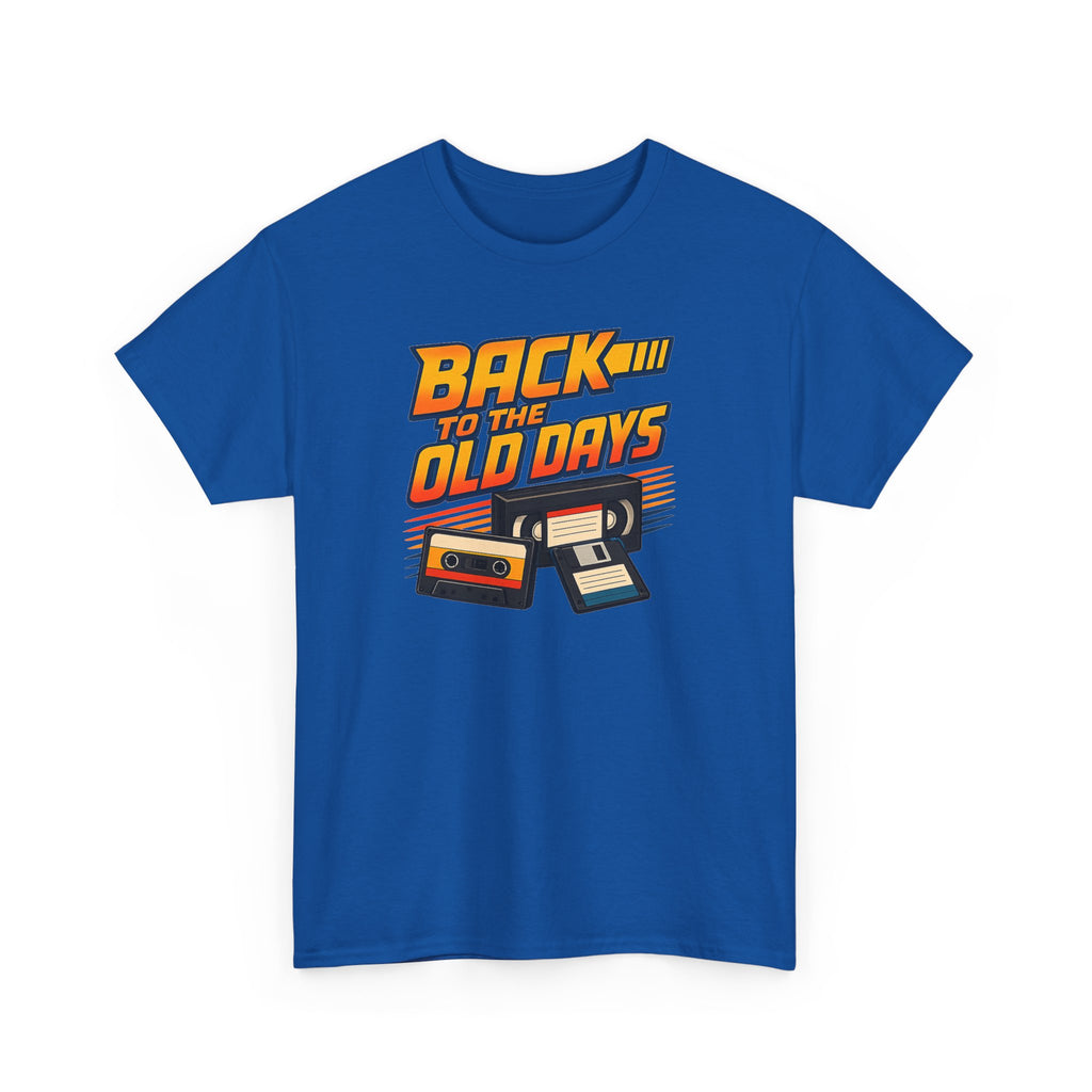 Back to the Old Days Tee – Retro Cassette & VHS Nostalgia T-Shirt