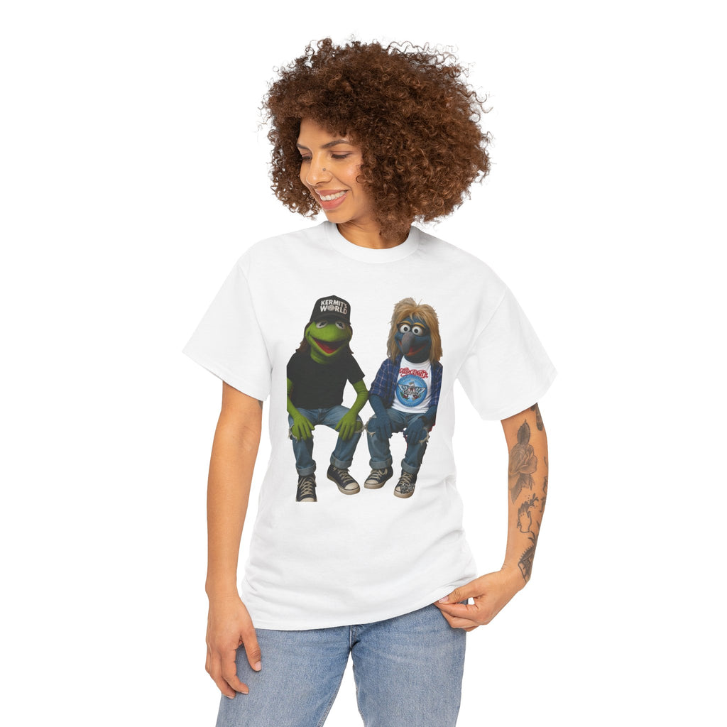 Kermit & Gonzo Waynes World Inspired Character Graphic T-Shirt