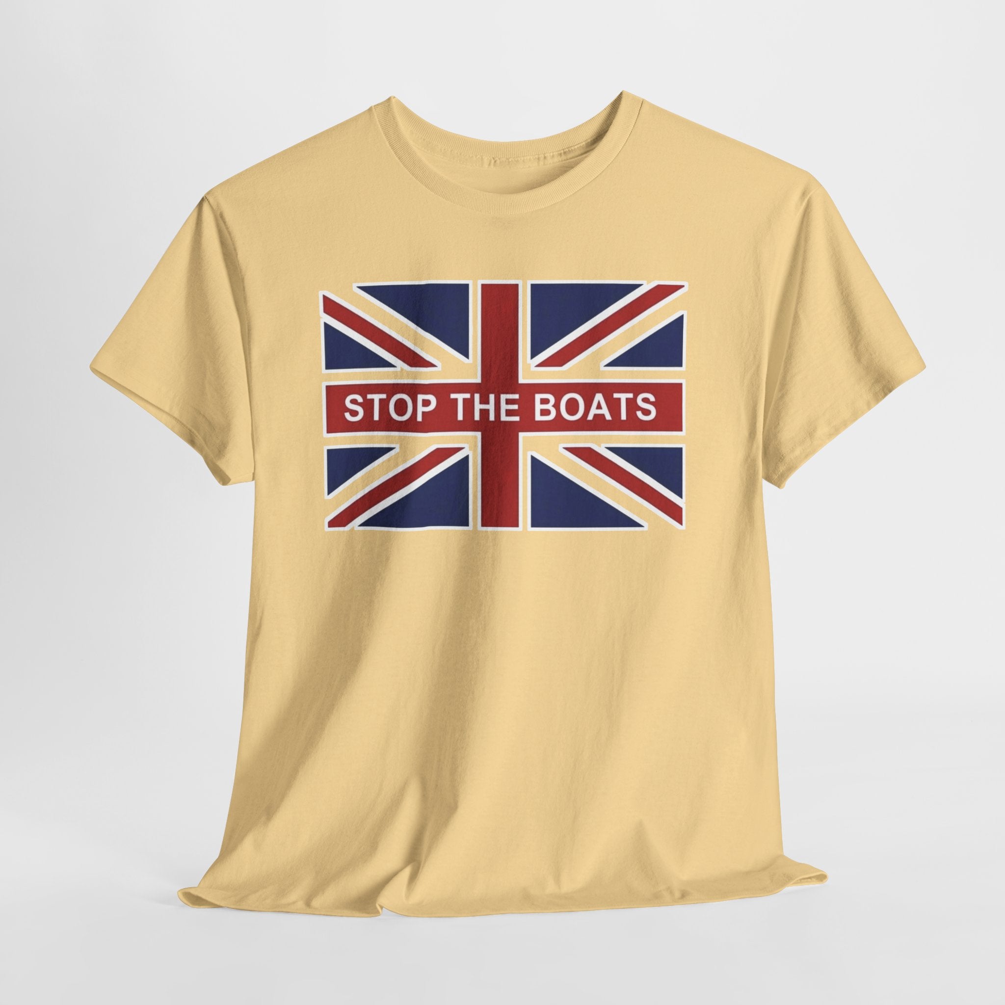 Union Jack "Stop The Boats" Political Statement Tee / T-Shirt