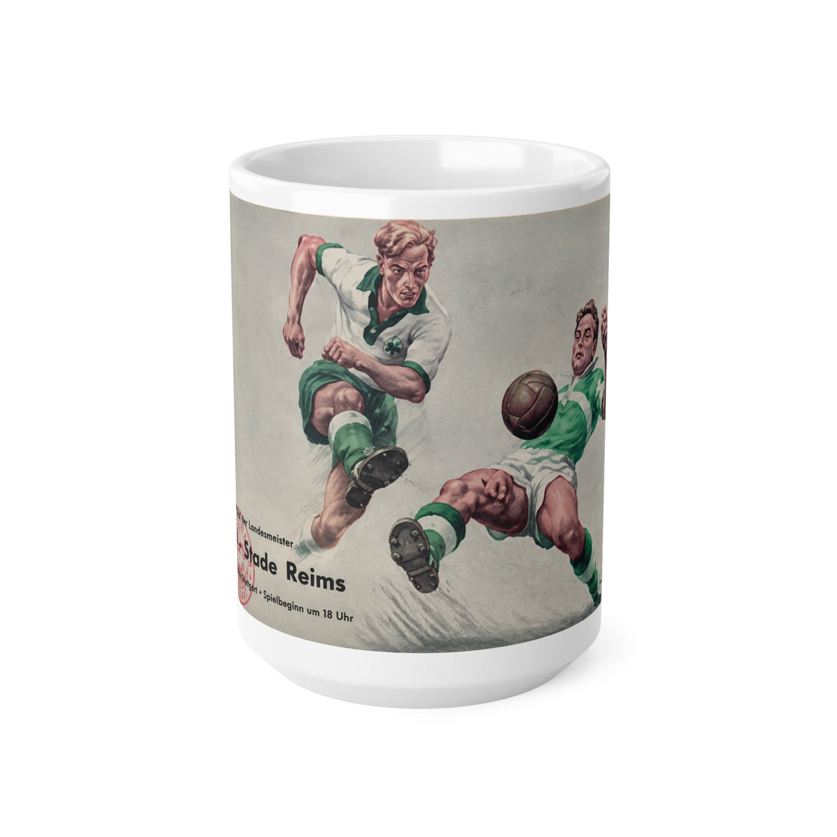 1959 European Cup Final Programme Cover Inspired Mug — Real Madrid vs Stade Reims Ceramic Coffee Cup