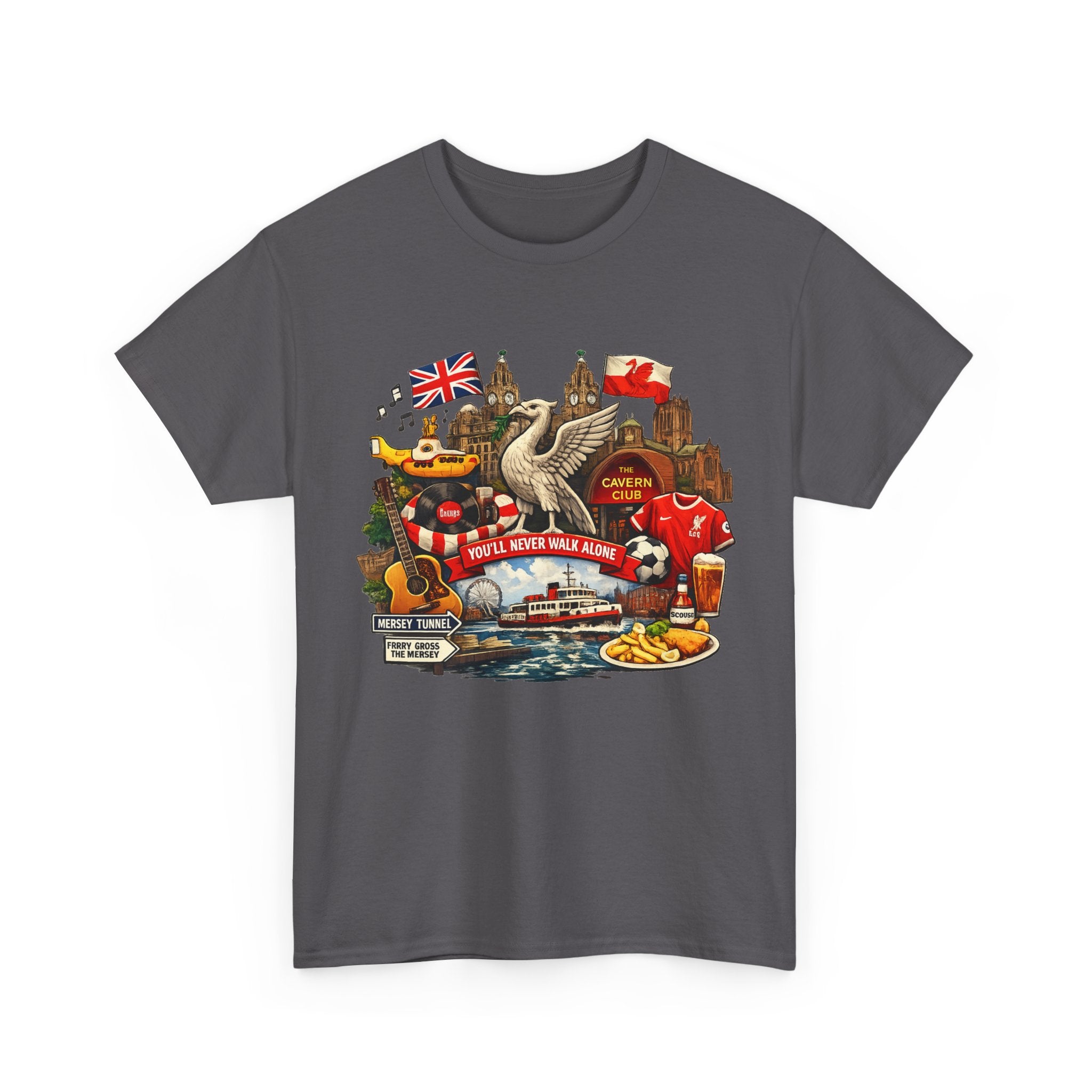 Liverpool Landmarks & You'll Never Walk Alone T-Shirt