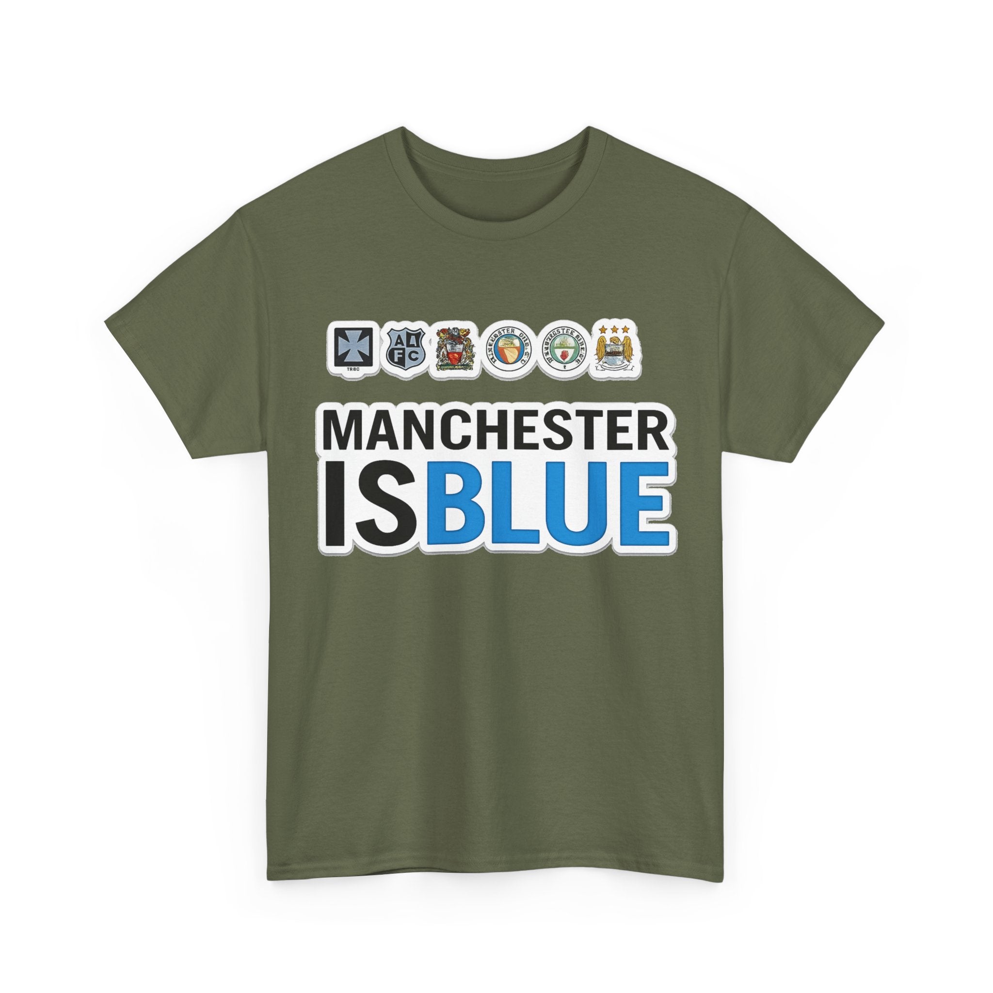 Manchester Is Blue Tee — Manchester City Supporter T-Shirt