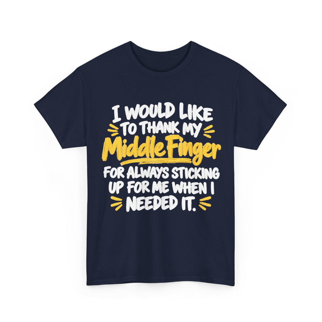 Middle Finger Thank You Tee — Funny Sarcastic Graphic T-Shirt
