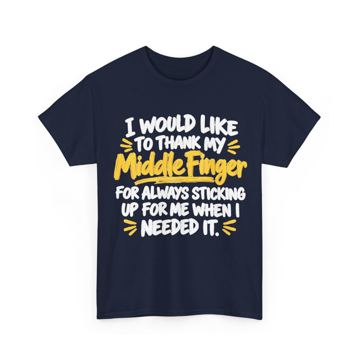 Middle Finger Thank You Tee — Funny Sarcastic Graphic T-Shirt