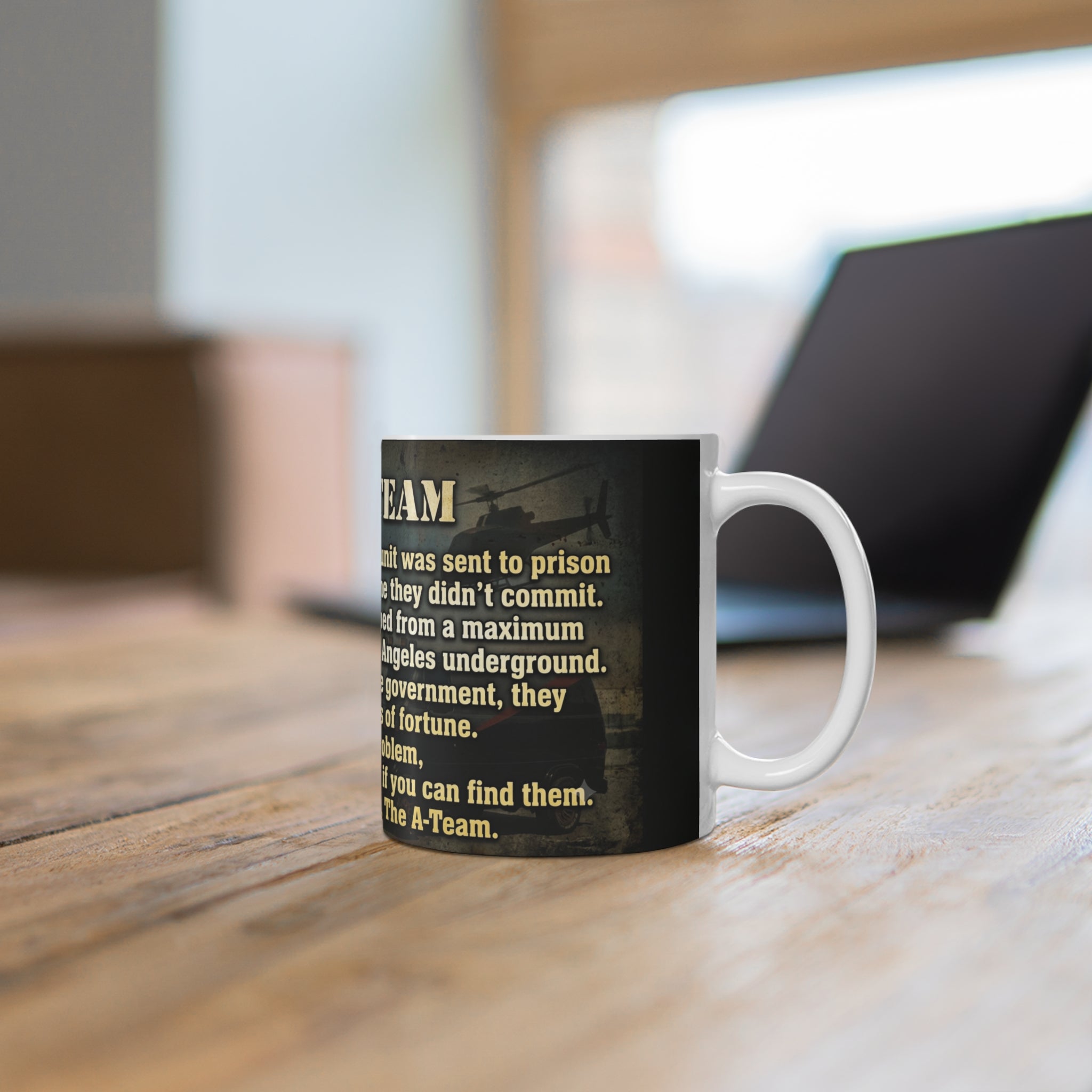 A-Team Quote Mug — Vintage Military TV Show Coffee Cup (11oz & 15oz)