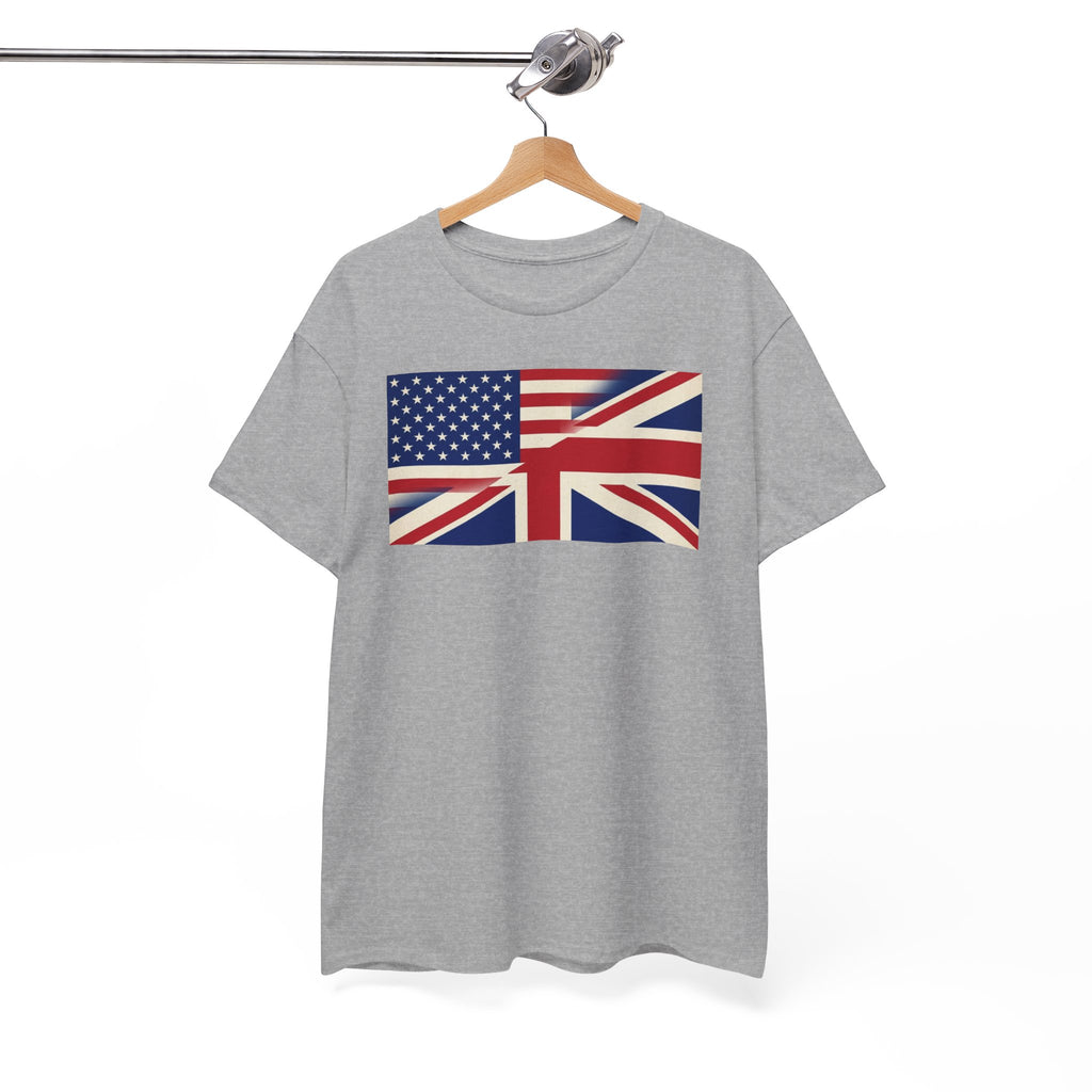 USA-UK Flag Graphic Tee — American British Union Jack Mashup T-Shirt