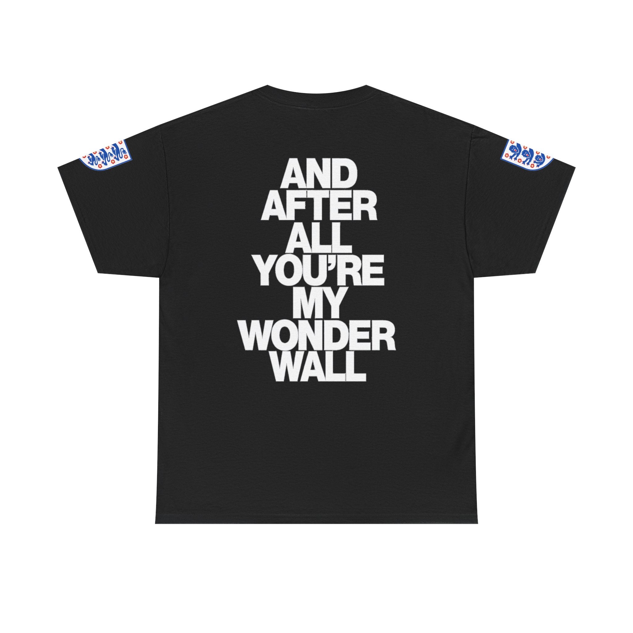 England Football Tee — "And After All You're My Wonderwall" Lyrics Tee