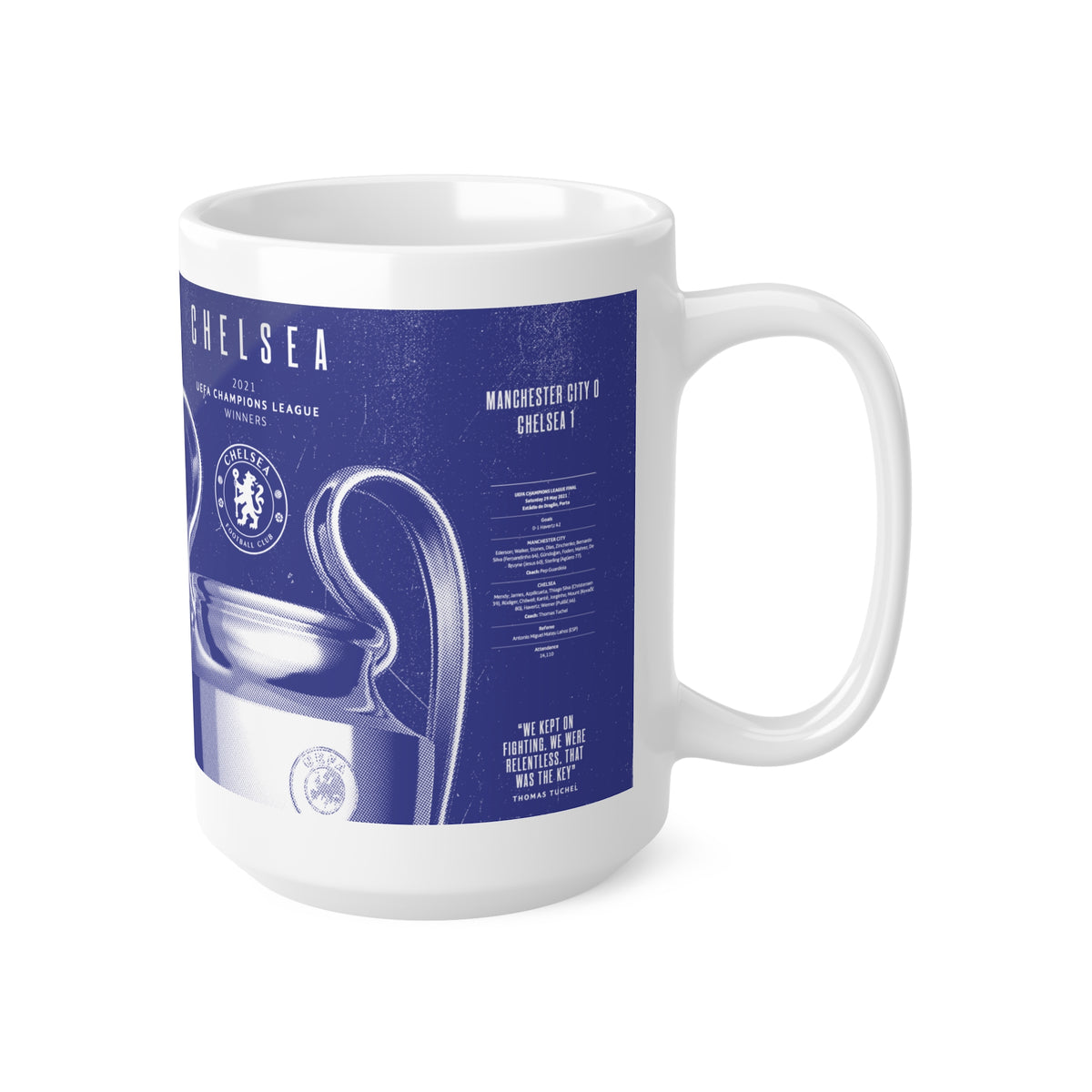 2021 Champions League Winners Programme Cover inspired Ceramic Coffee Mug — (11oz & 15oz)