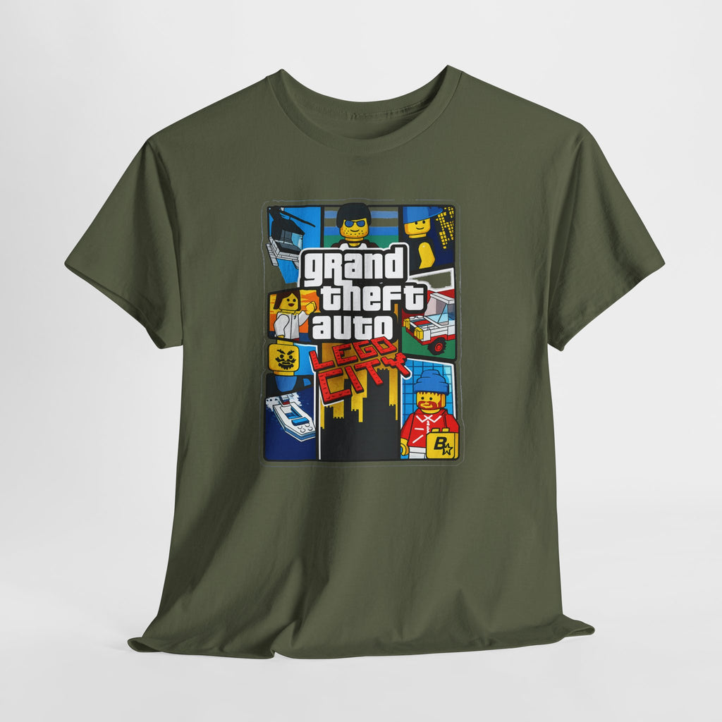 GTA Lego City Retro Block-Style 'Grand Theft Auto' Graphic Tee