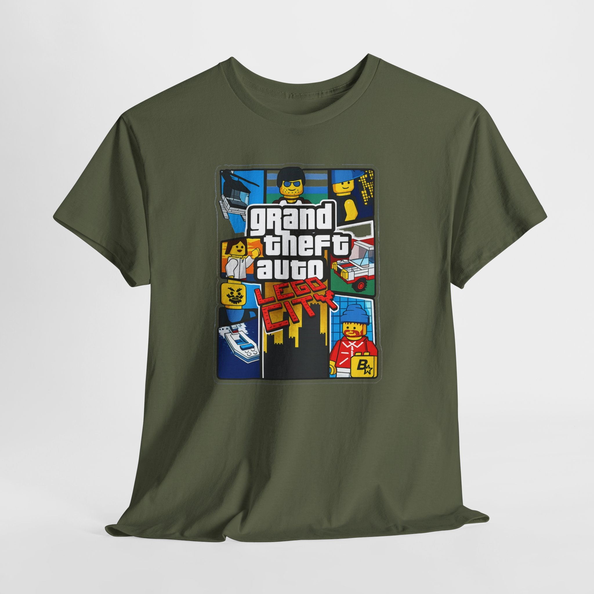 GTA Lego City Retro Block-Style 'Grand Theft Auto' Graphic Tee