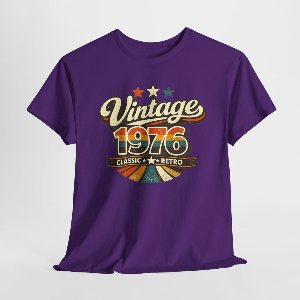 Vintage 1976 Retro Graphic Tee — Classic Birthday or Anniversary Gift