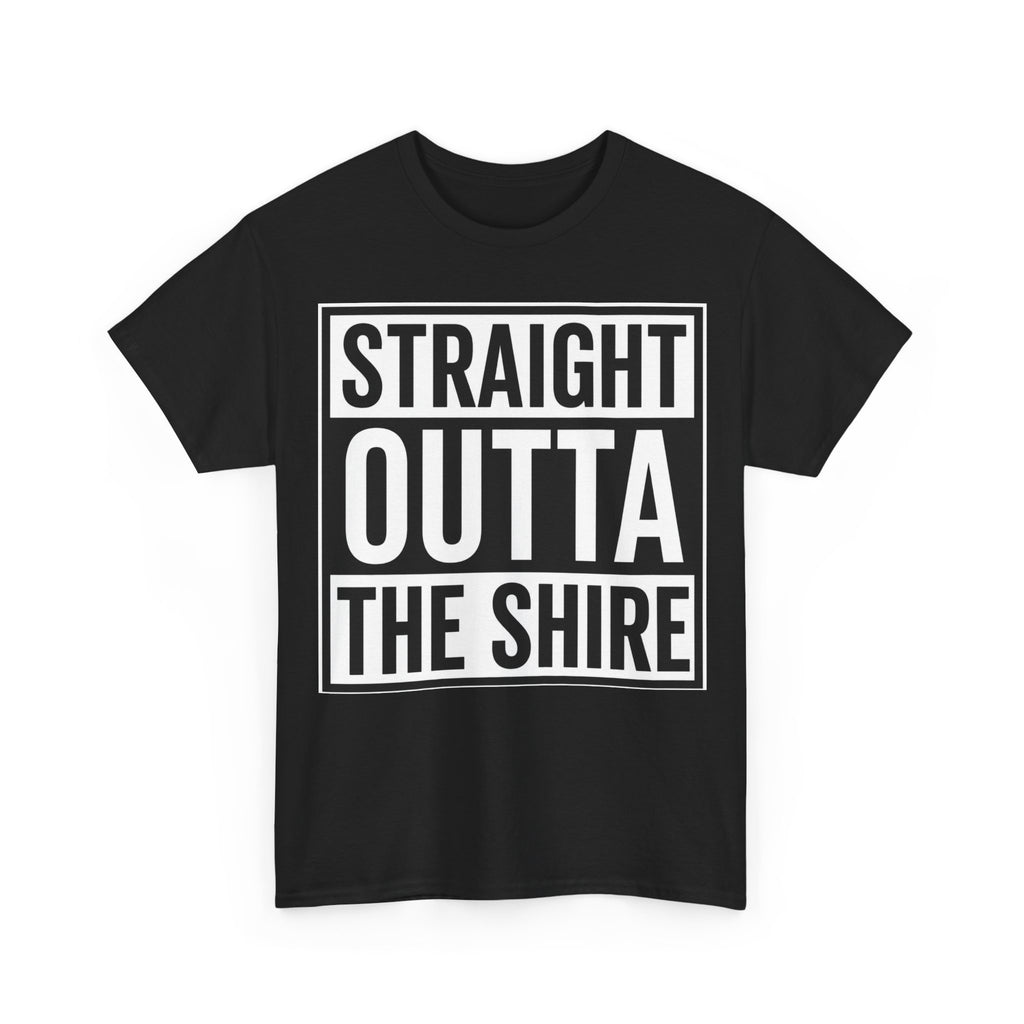T-Shirt — "Straight Outta The Shire" Funny Hobbit Travel Tee
