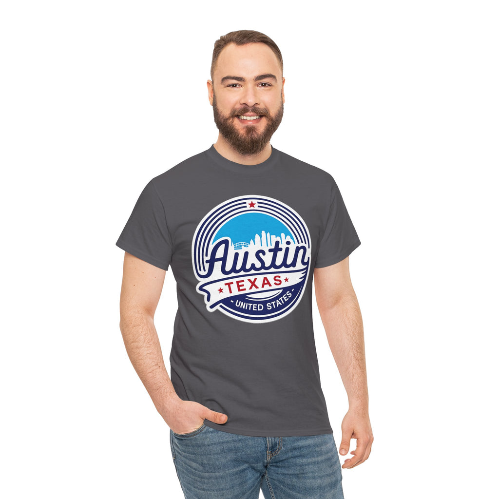 Austin Texas Retro Skyline T-Shirt — Vintage City Pride Tee