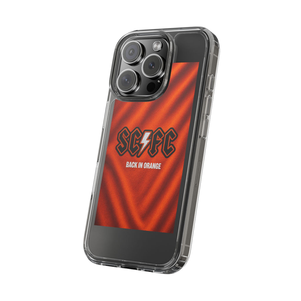 Salford CIty Inspired Phone Case — 'SCFC Back in Orange' Clear Protective Cover