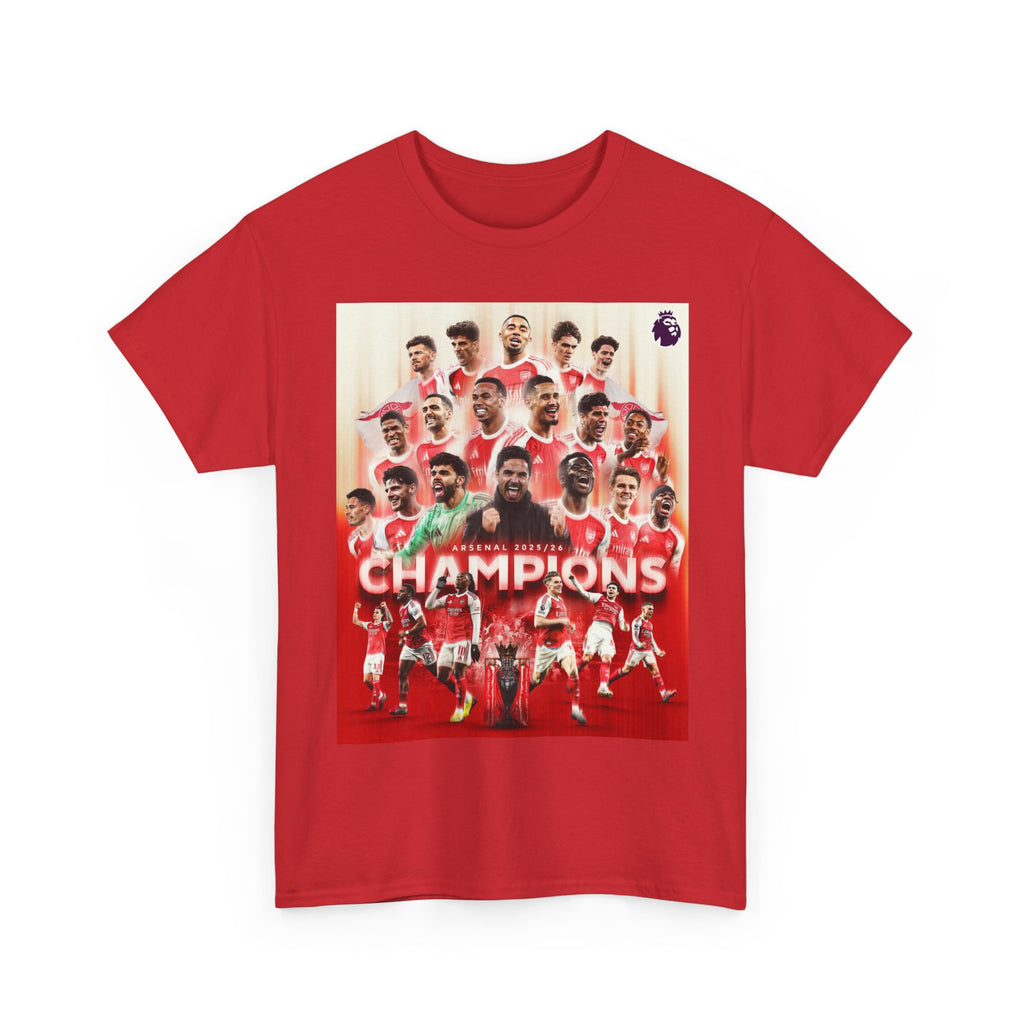 Arsenal 25/26 Premier League Champions Team Photo T-Shirt
