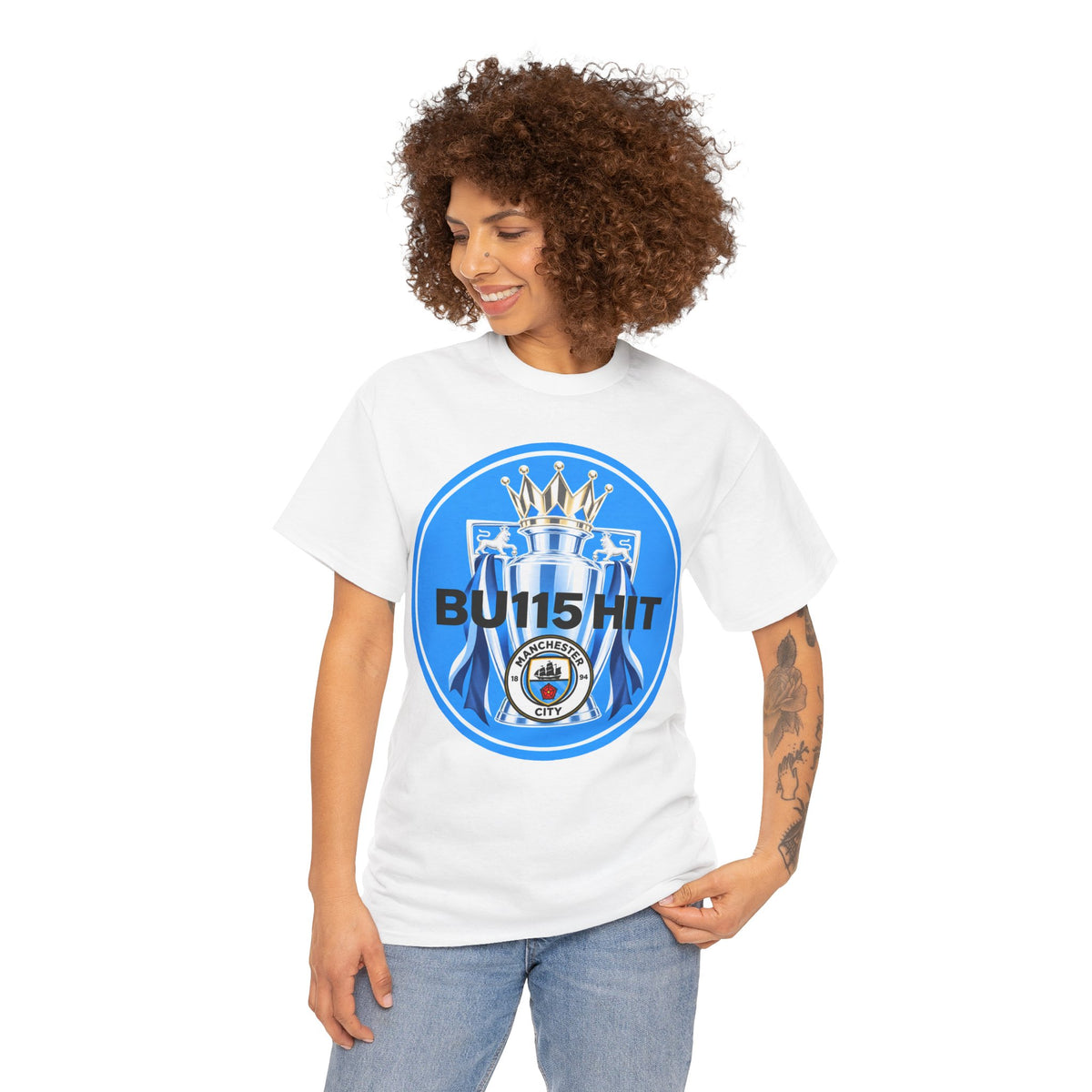 Manchester City 'BU115 HIT' Fan Cotton T-Shirt