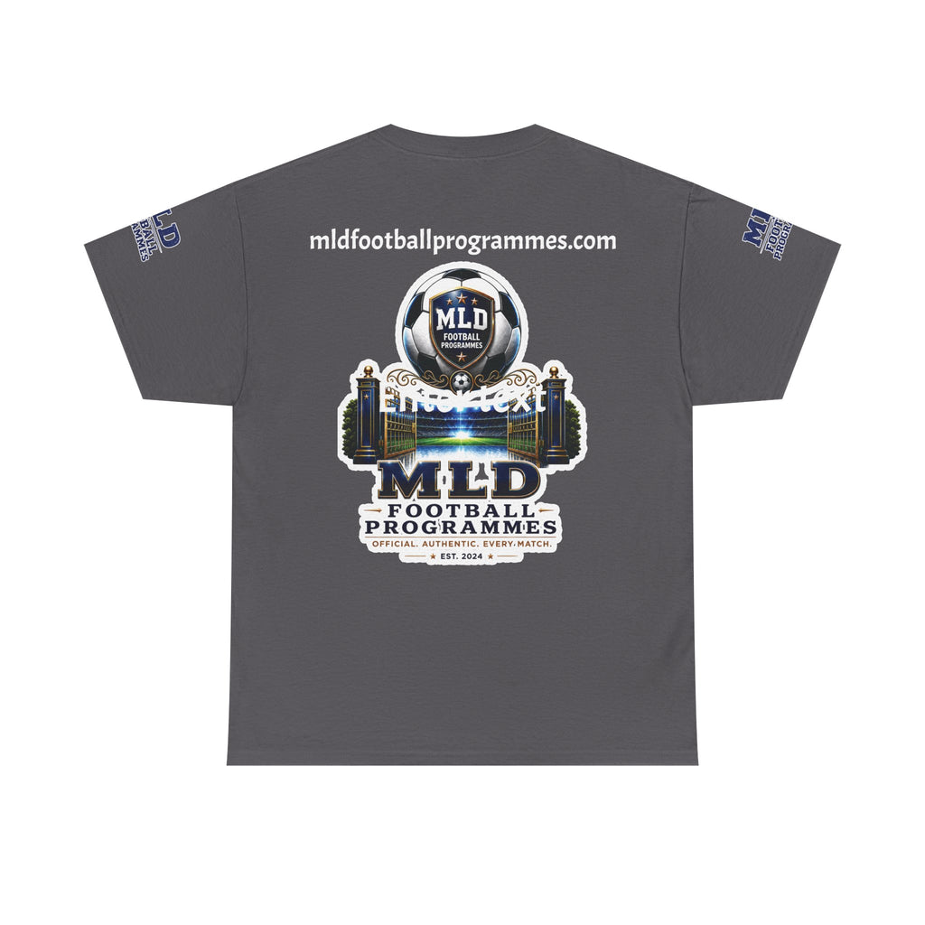 MLD Football Programmes Tee — Vintage Sports Logo Cotton T‑Shirt