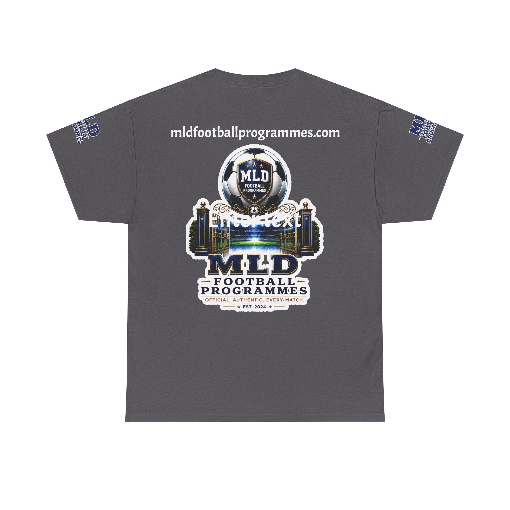 MLD Football Programmes Tee — Vintage Sports Logo Cotton T‑Shirt