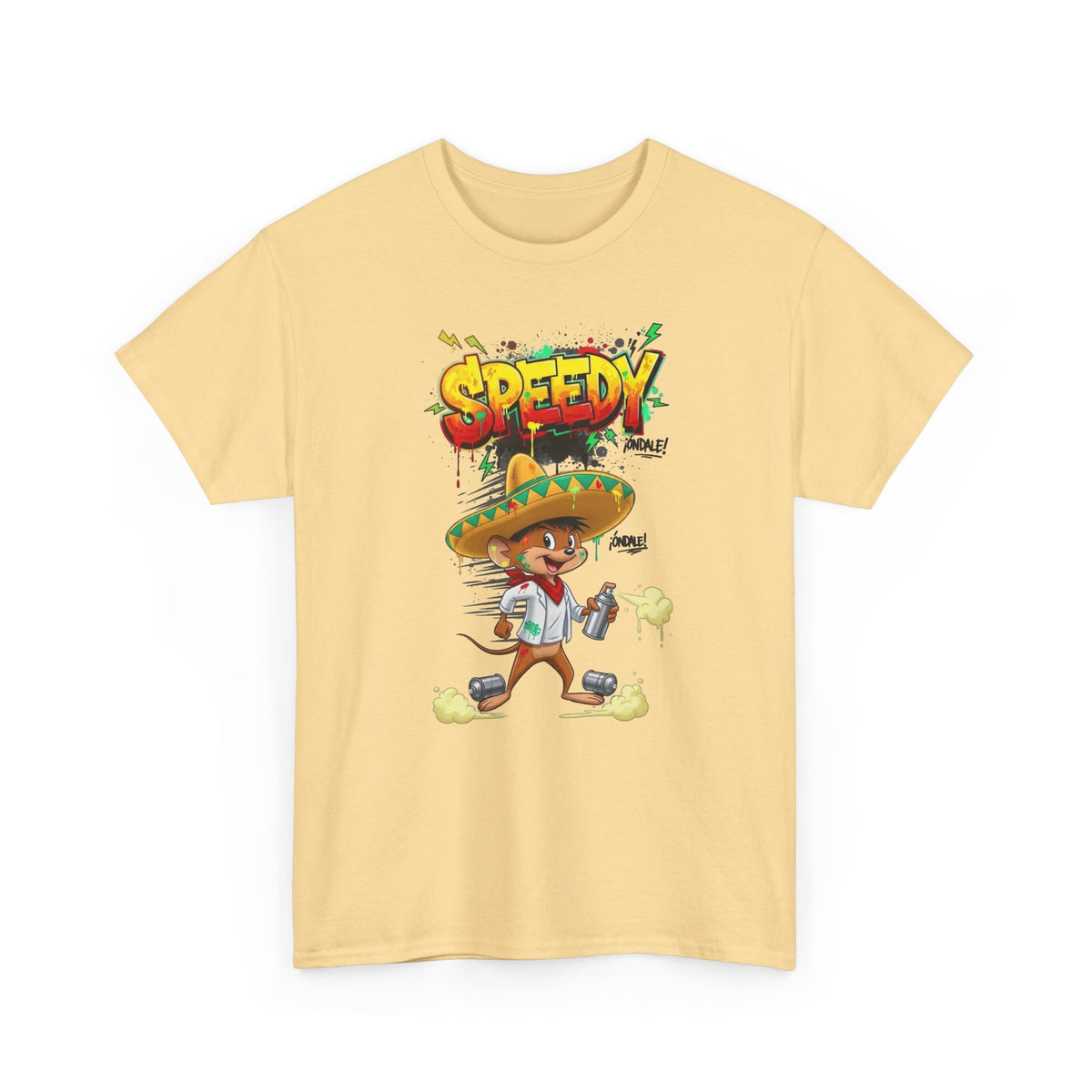 Speedy Sombrero Cartoon Tee — Mexican Street Food Runner Graphic T-Shirt