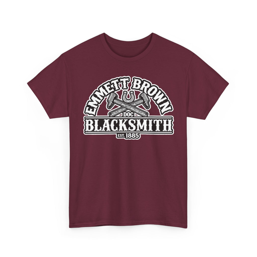 Blacksmith Emmett Brown Tee — Vintage Doc Blacksmith Graphic Shirt
