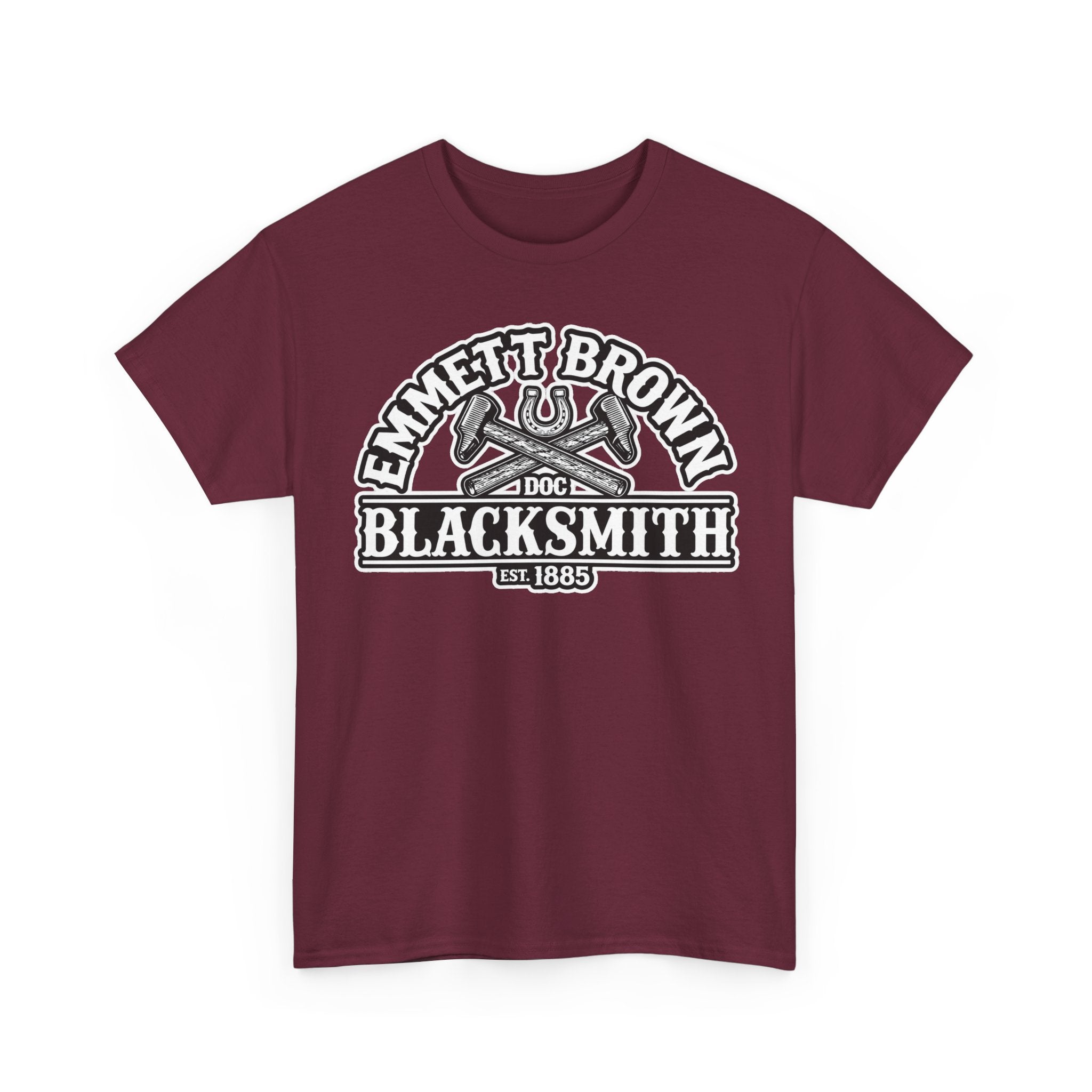 Blacksmith Emmett Brown Tee — Vintage Doc Blacksmith Graphic Shirt