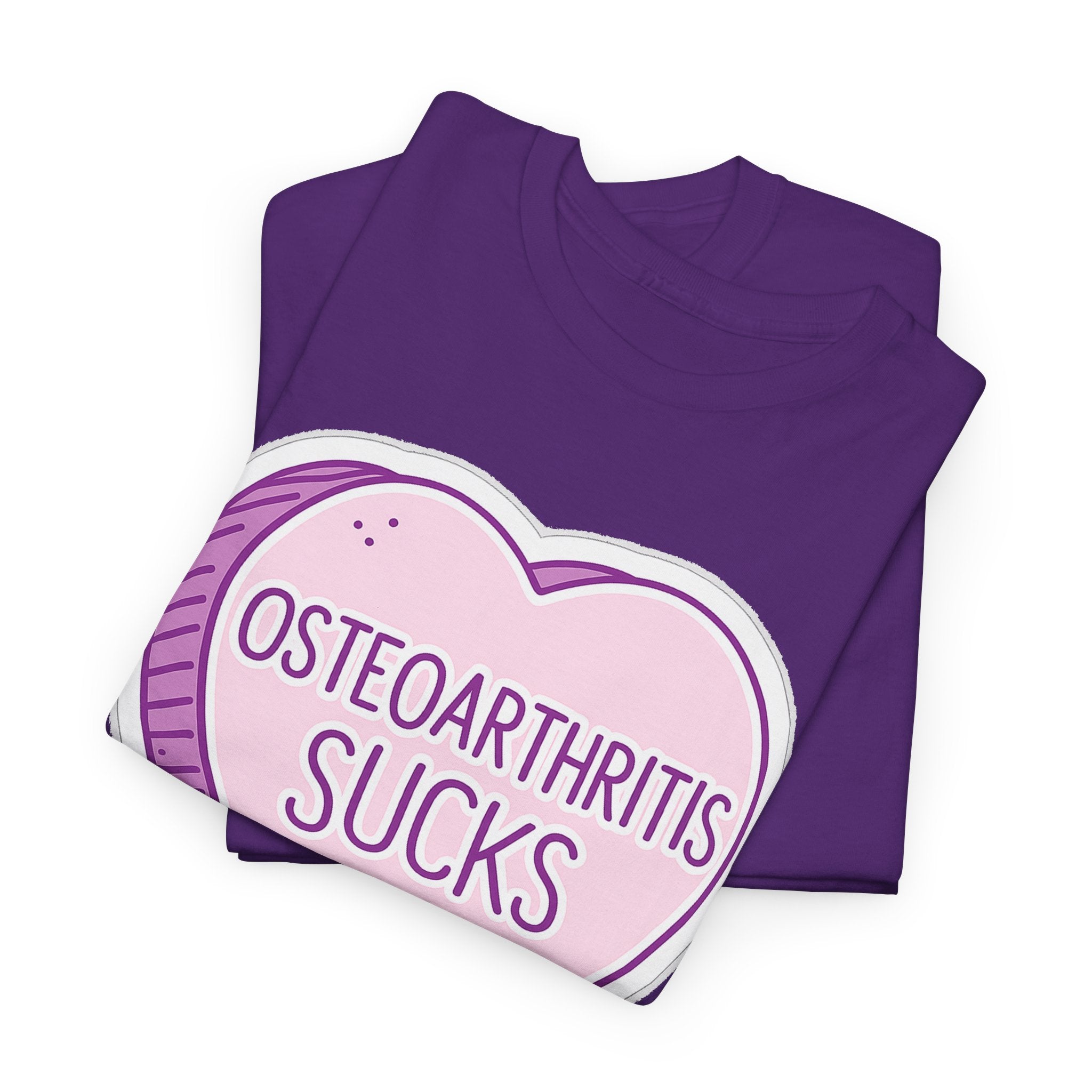 Osteoarthritis Sucks T-Shirt — Pink Heart Awareness Tee