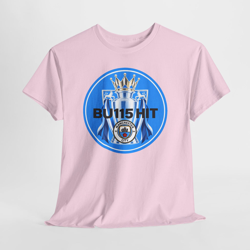 Manchester City Anti Premier League Charges Cotton T-Shirt — 'BU11SH1T' Blue Crown Football Shirt