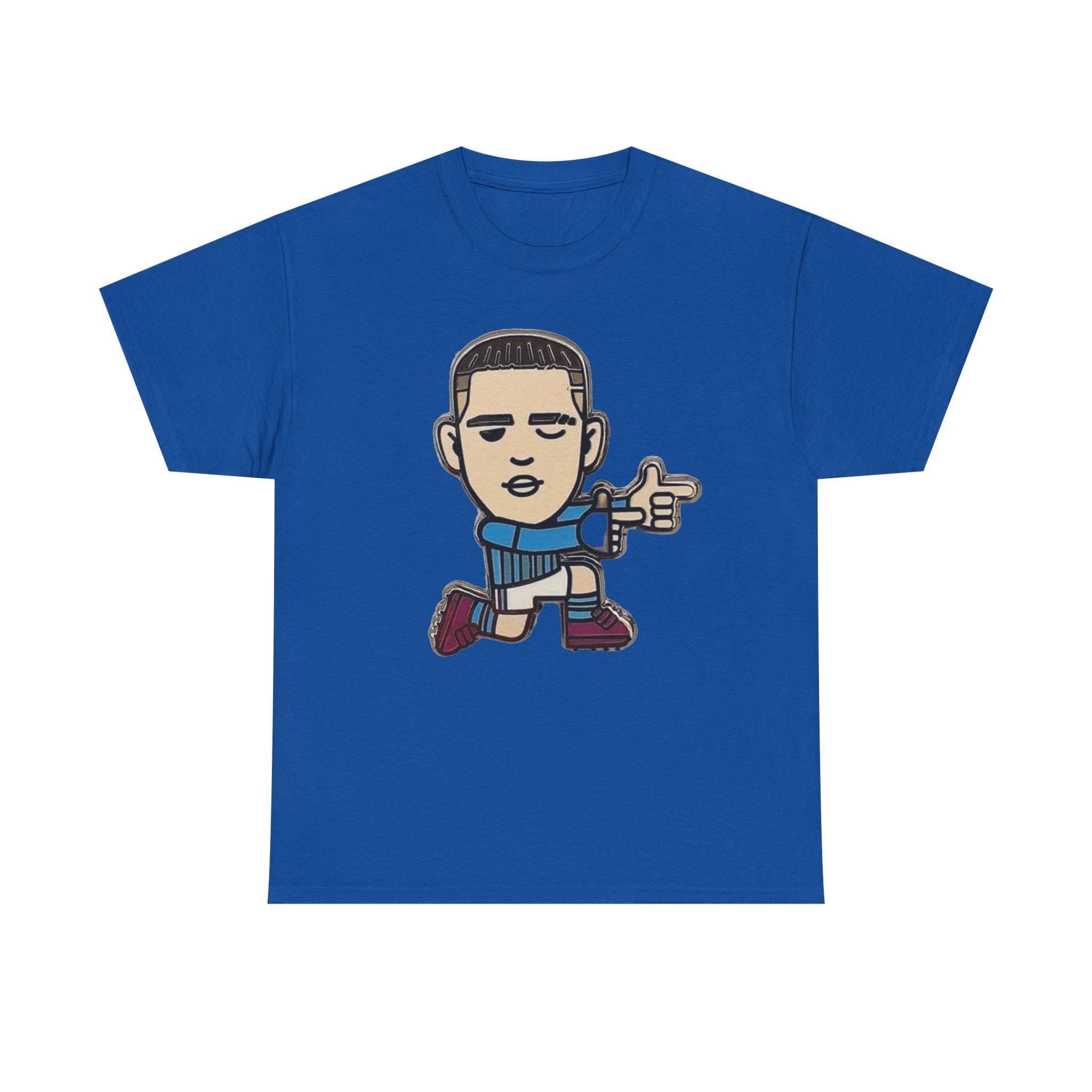 Phil Foden Cartoon Dance Pose Tee - Funky Character Graphic T-Shirt